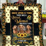 dachshund sunflower quilt blanket dhc150120639td d2446871