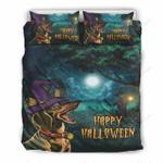 dachshund witch happy halloween printed bedding set bedroom decor d2139286