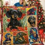 dachshunds in my home dachshund doxie wiener dog lovers cl291220141mi quilt blanket d2411866