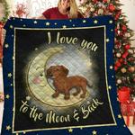 dachshunds love you to the moon and back dachshund doxie wiener dog lovers cl291220352mi quilt 0