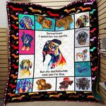 dachshunds lovely dachshund doxie wiener dog lovers cl150121012at quilt blanket d2412149