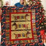 dachshunds pattern dachshund doxie wiener dog lovers cl291220225mi quilt blanket d2412360