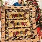 dachshunds pattern dachshund doxie wiener dog lovers cl291220348mi quilt blanket d2412010