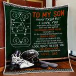 dad to son ice hockey quilt blanket d2448777