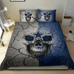 dallas cowboys skull logo bedding set quilt fleece blanket w140933 d2171725