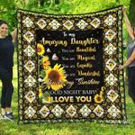 daughter to my amazing daughter quilt blanket d2418562