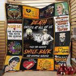 death smiles at all of us only the nurses smile back and keeping nursing quilt blanket great 0