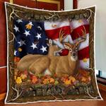 deer hunting american flag quilt blanket d2448221