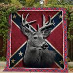 deer on rebel flag 3d printing quilt blanket htt qct00082 d2451542
