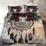 deer skull spirit dreamcatcher native american mandala duvet cover bedding set d2115830