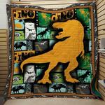 dinosaur orange quilt design by exrain d2484228