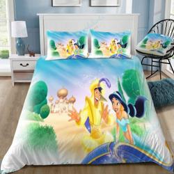 Disney Aladdin And Jasmine 40 Beautiful Decor For Disney Fan Bedding Set Duvet Cover Meaningful Gift For Love
