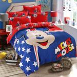 disney blue mickey mouse duvet cover set 3 or 4 pieces twin single size bedding set for children