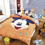 disney cartoon mickey mouse orange bedding set duvet cover pillowcases kids twinsingle size 3
