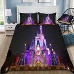 disney cinderella castle in purple light 402 duvet cover bedding set d2174972
