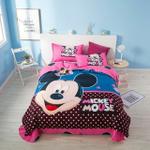 disney pink mickey mouse bedding sets girls childrens bedroom decor bedsheet duvet cover set 34pcs