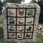 dog dachshund 1103 38 quilt blanket quilt d2415032