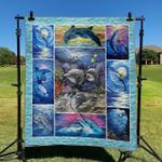 dolphin couple dhcld0909 quilt blanket d2413006