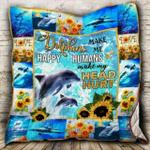 dolphins sunflower cl2100141mdq quilt blanket d2478840