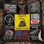 dont tread on me quilt blanket d2418567