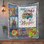 dont worry be hippie sunflowers peace love quilt d2484072