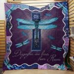 dragonfly are kisses from heaven quilt blanketquilt blanket great customized blanket gifts for 0