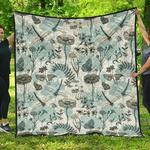 dragonfly butterfly plants insect flower vintage style pattern dhcdhc dt1910 quilt blanket d2413112