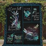 dragonfly let your faith be greater than your fears quilt blanket great customized blanket gifts 0