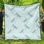 dragonfly pattern blue background dhcdhc dt1910 quilt blanket d2413134