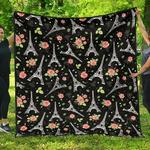 eiffel tower floral cl12100257mdq quilt blanket d2479525