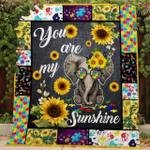elephant autism you are my sunshine quilt blanket great customized gifts for birthday christmas 0