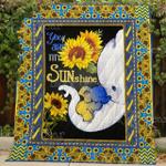 elephant mom sunflower you are my sunshine hur quilt cysiap d2489205