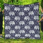 elephant tribal design pattern dhcdhc dt1910 quilt blanket d2412932