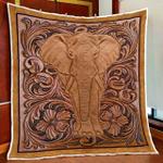 elephant wood sculpture quilt blanket d2448904