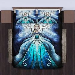 Elsa Frozen 1 Amazing Disney Room Decor Bedding Set Duvet Cover With Pillowcase Meaningful Gift For Kids Friend Family Member Holiday Gift