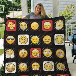 Emojis Funny Quilt Blanket Great Customized Blanket Gifts For Birthday Christmas Thanksgiving
