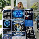emt tough girls save lives quilt blanket great customized blanket gifts for birthday christmas 0