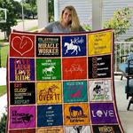 equestrian my best friend eat grass quilt blanket great customized blanket gifts for birthday 0