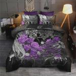eternal skull love purple roses bed sheets spread comforter duvet cover bedding sets d2124828