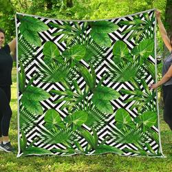 Exotic Tropical Leaves Cl17100278Mdq Quilt Blanket