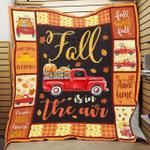 fall red truck quilt blanket abc07111405 d2412858