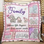 family elephant when life begins and love never ends quilt blanket great customized gifts for 0