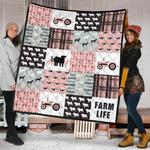 farm life quilt blanket pink dhc02012030td d2447502