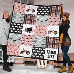 Farm Life Quilt Blanket Pink Dhc02012030Td
