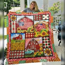 Farmer Beautiful Life Beautiful House Quilt Blanket DHC31121596TD