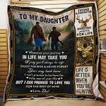 father daughter hunting partners for life quilt blanket d2448375