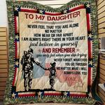 father soldier and daughter texas quilt d2484367