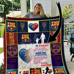 fc barcelona personalized name quilt blanket d2455321
