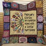 february girls are sunshine mixed with a little huricane dhcdhc nt2410 quilt blanket d2412944