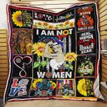 female firefighter sunflower cl18100263mdq quilt blanket d2480042